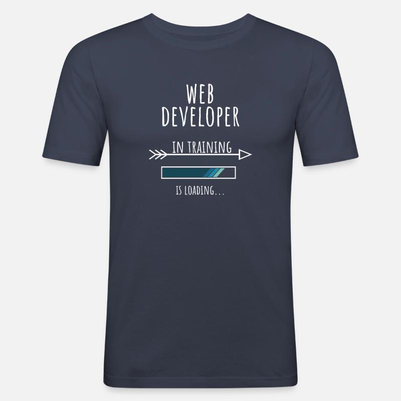 Web Developer in Ausbildung Beruf Geschenk - Männer Slim Fit T-Shirt - Navy
