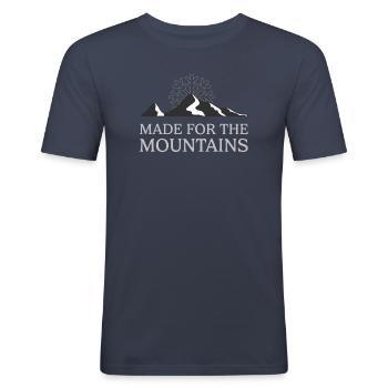 Made For The Mountains - Men's Slim Fit T-Shirt - navy - Front - Nik (191cm)