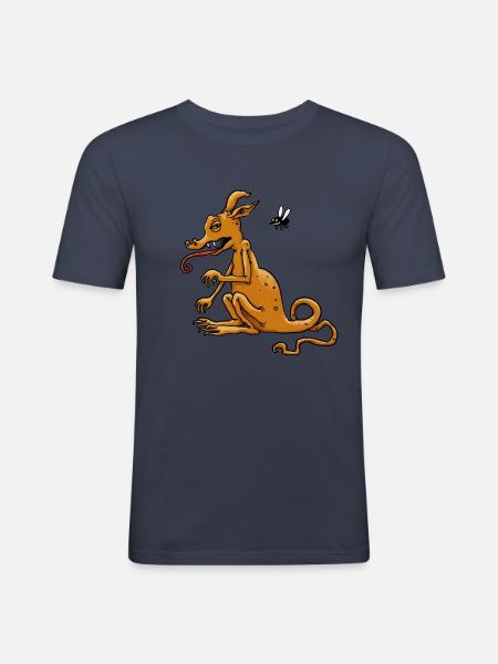 Ulkiges Viech - Männer Slim Fit T-Shirt - Navy