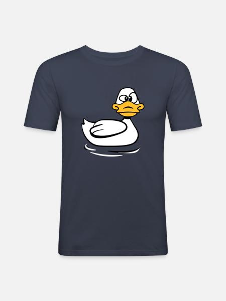 Dumma anka - Slim Fit T-shirt herr - marinblå