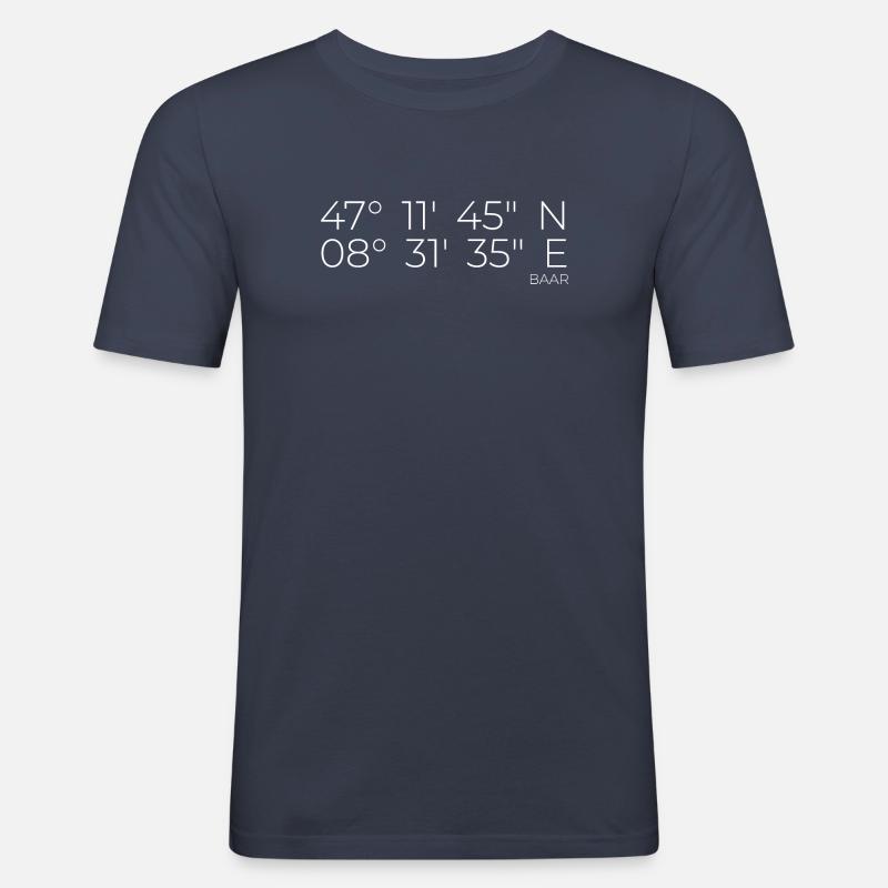 Coordinates Baar - Men's Slim Fit T-Shirt - navy