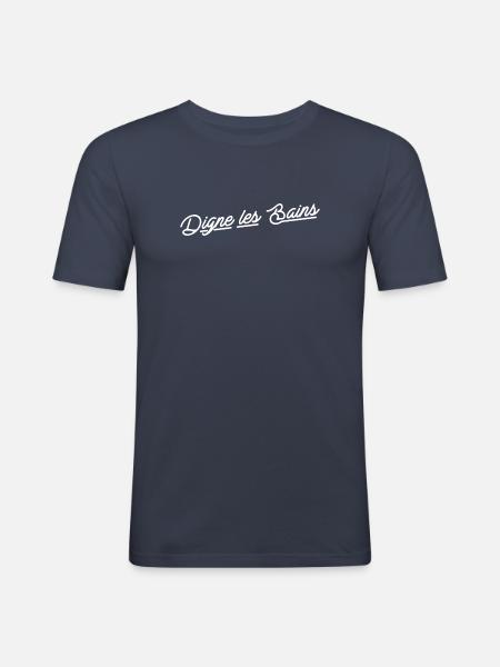 Digne les bains - T-shirt près du corps Homme - bleu marine