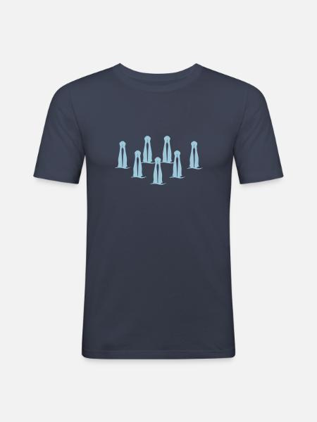 SYNCHRONIZED SWIMMING synchronized swimm - Men's Slim Fit T-Shirt - navy