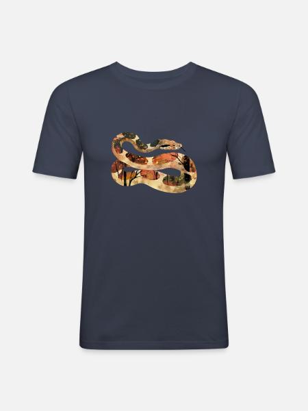 Boa constrictor - Männer Slim Fit T-Shirt - Navy