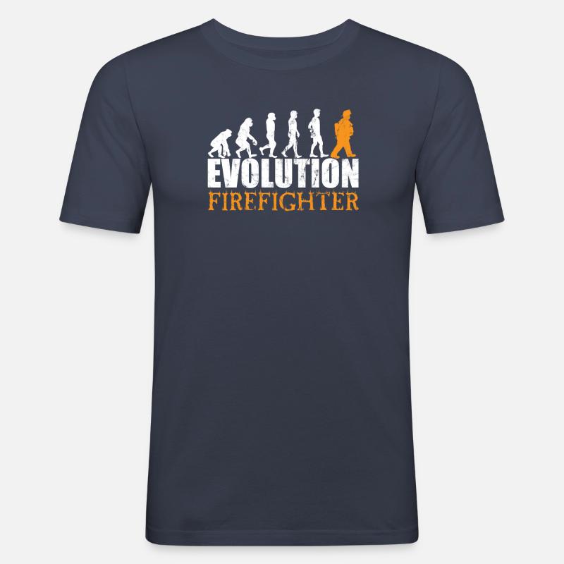 Firefighter Evolution - Men's Slim Fit T-Shirt - navy