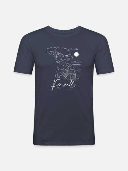 Kirche der Annunziata in Ravello - Männer Slim Fit T-Shirt - Navy