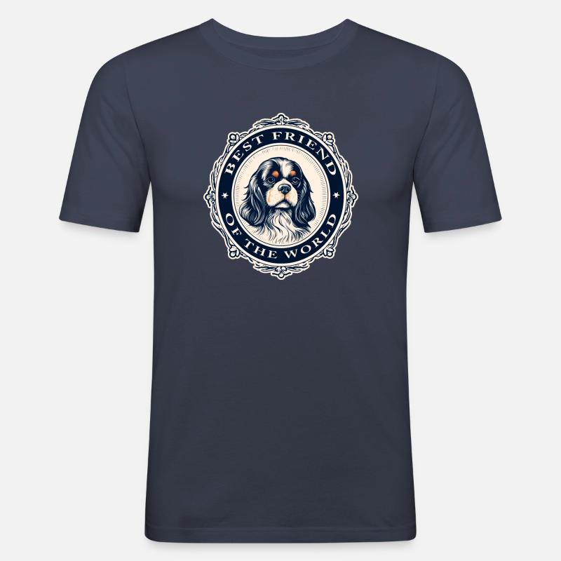 Bester Freund der Welt Kavalier - Männer Slim Fit T-Shirt - Navy
