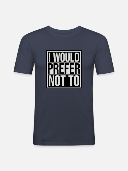 I prefer not to - Men's Slim Fit T-Shirt - navy