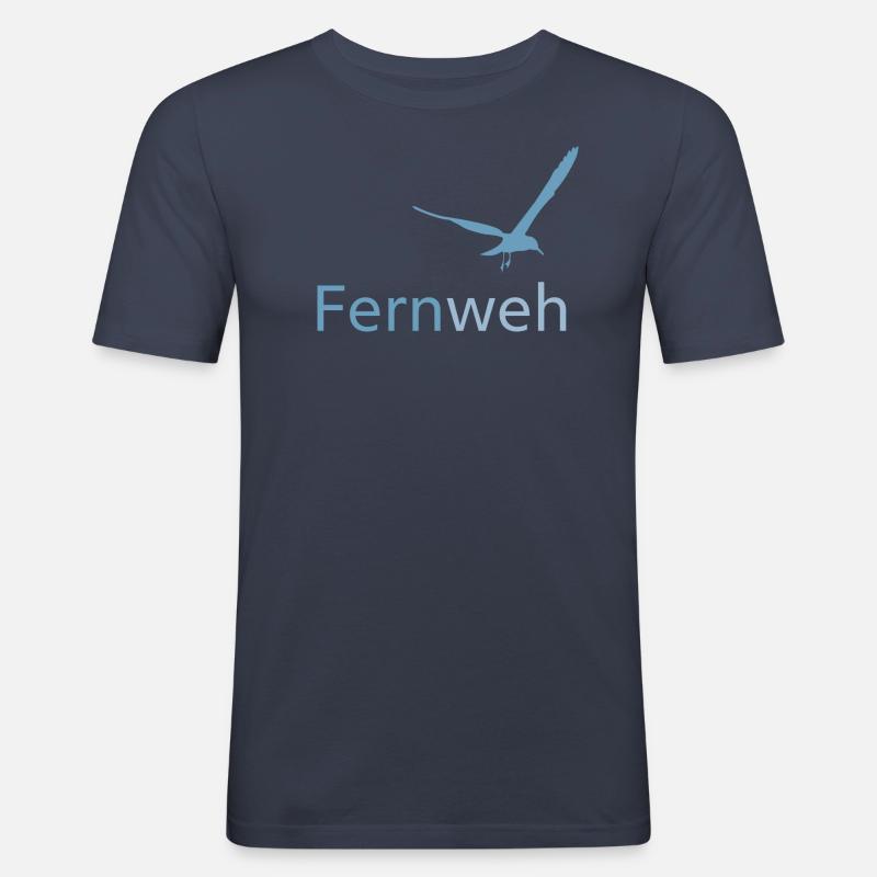 Fernweh 2024 - Männer Slim Fit T-Shirt - Navy