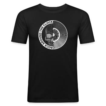 rock around the clock blanc - T-shirt près du corps Homme - noir - Devant - Nik (191cm)