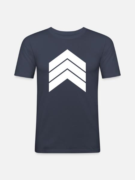 three white arrows - Men's Slim Fit T-Shirt - navy