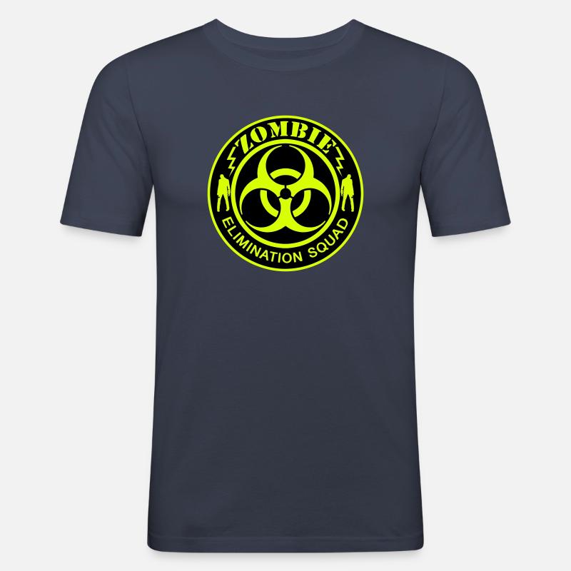 Escouade d’élimination de zombies - T-shirt près du corps Homme - bleu marine