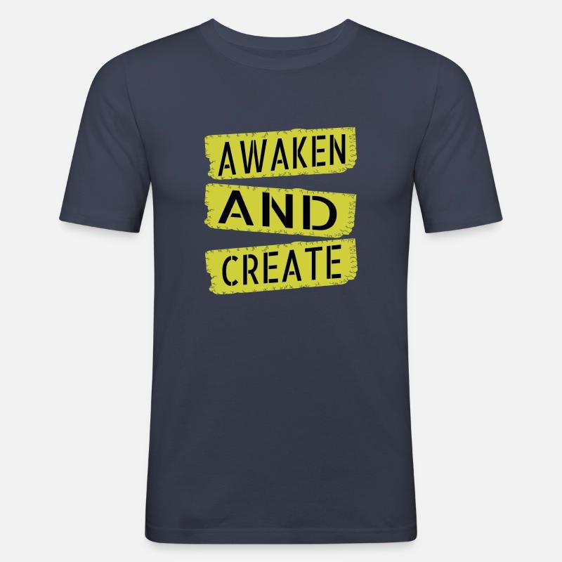 gift idea enlightenment quotes - Männer Slim Fit T-Shirt - Navy