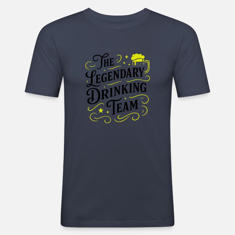 Drinking Team Spruch - Männer Slim Fit T-Shirt - Navy