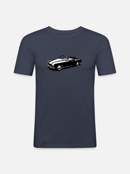 Oldtimer Cabrio 14 (2c) - Männer Slim Fit T-Shirt - Navy