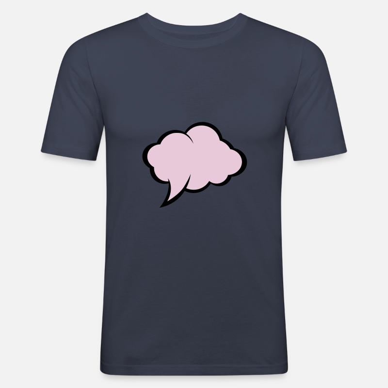 Comic Sprechblase - Männer Slim Fit T-Shirt - Navy