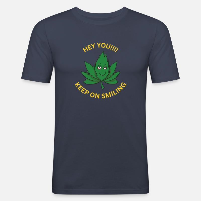 Keep on smiling - Men's Slim Fit T-Shirt - navy