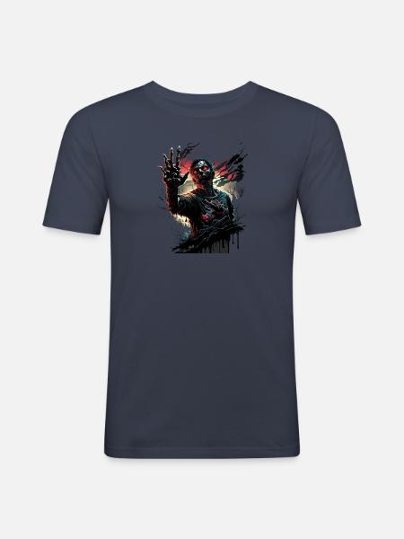 zombie - Men's Slim Fit T-Shirt - navy