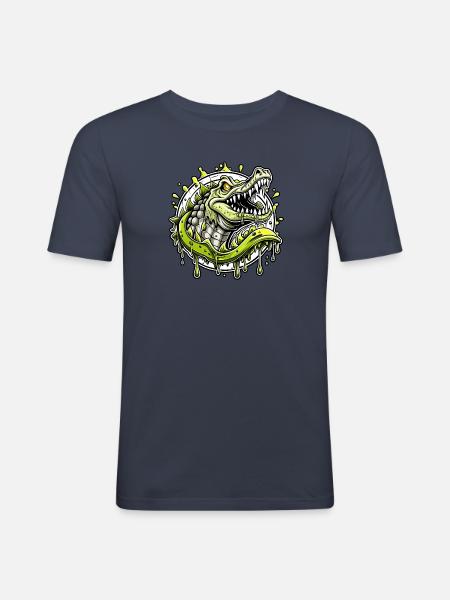 crocodile - Männer Slim Fit T-Shirt - Navy