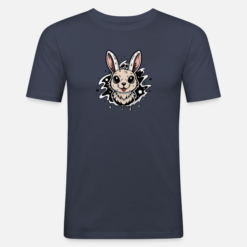 easter bunny - Männer Slim Fit T-Shirt - Navy