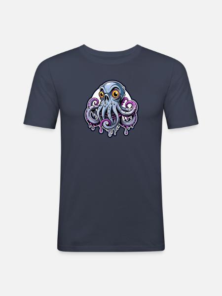octopus - Men's Slim Fit T-Shirt - navy