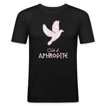 Child of Aphrodite – Percy Jackson inspired design - Men's Slim Fit T-Shirt - black - Front - Nik (191cm)