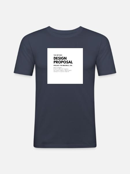 Proposal Design Klamotten - Männer Slim Fit T-Shirt - Navy