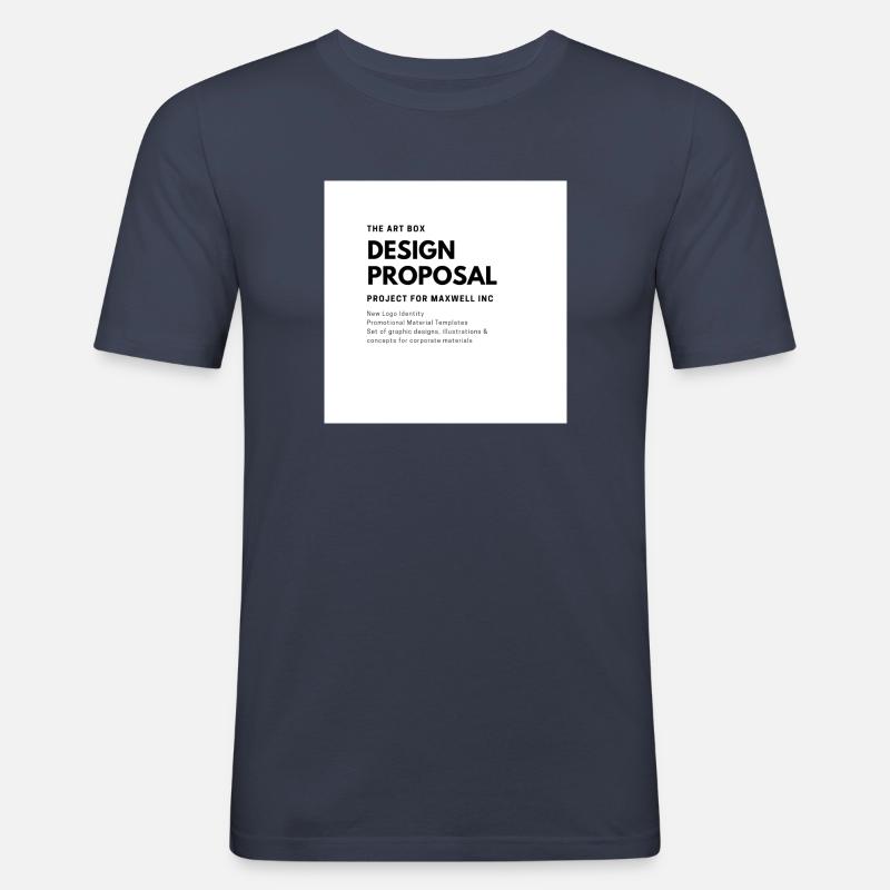 Proposal Design Klamotten - Männer Slim Fit T-Shirt - Navy