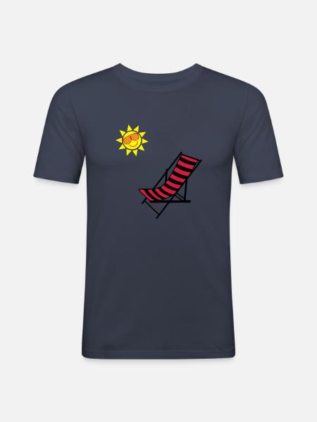 sonnenstuhl2 - Men's Slim Fit T-Shirt - navy