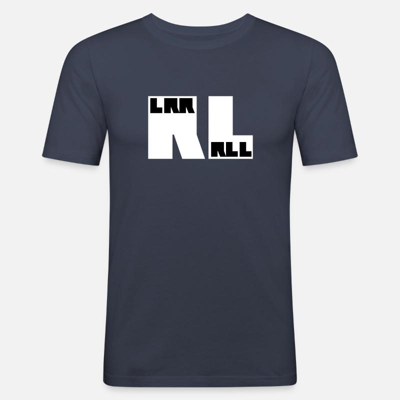 RLRRLRLL Drums Paradiddle - Männer Slim Fit T-Shirt - Navy