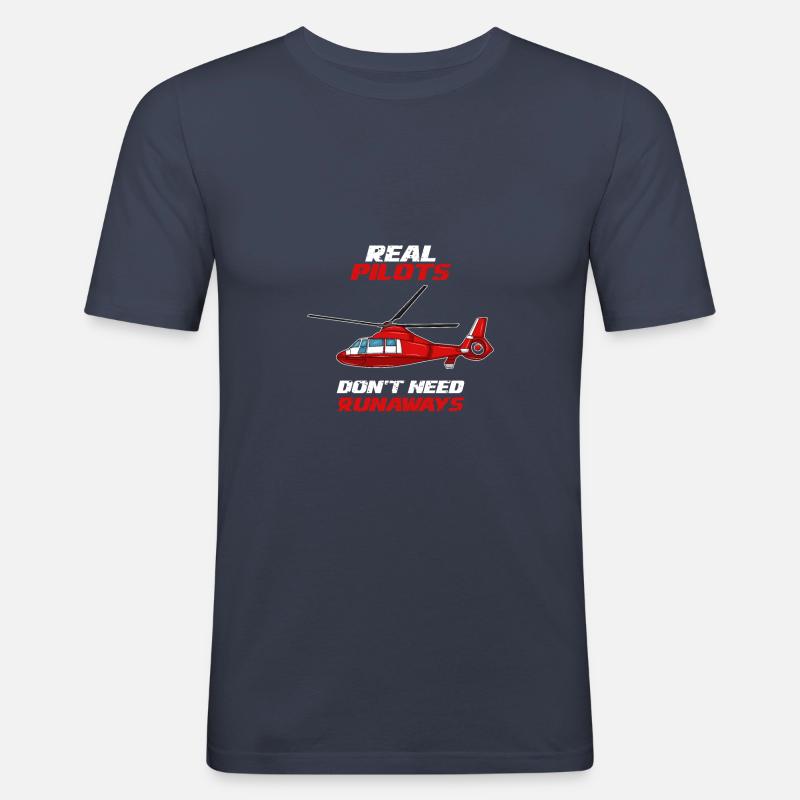 Versuchsfliegerflugzeugluftfahrtluftfahrt-DJ-Geschenk - Männer Slim Fit T-Shirt - Navy
