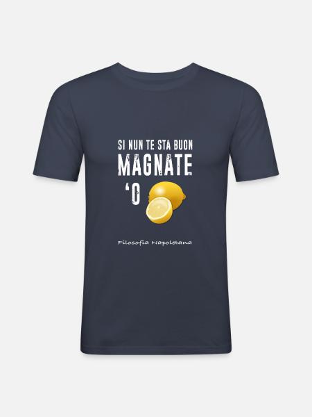 Magnate oder Zitrone - Männer Slim Fit T-Shirt - Navy