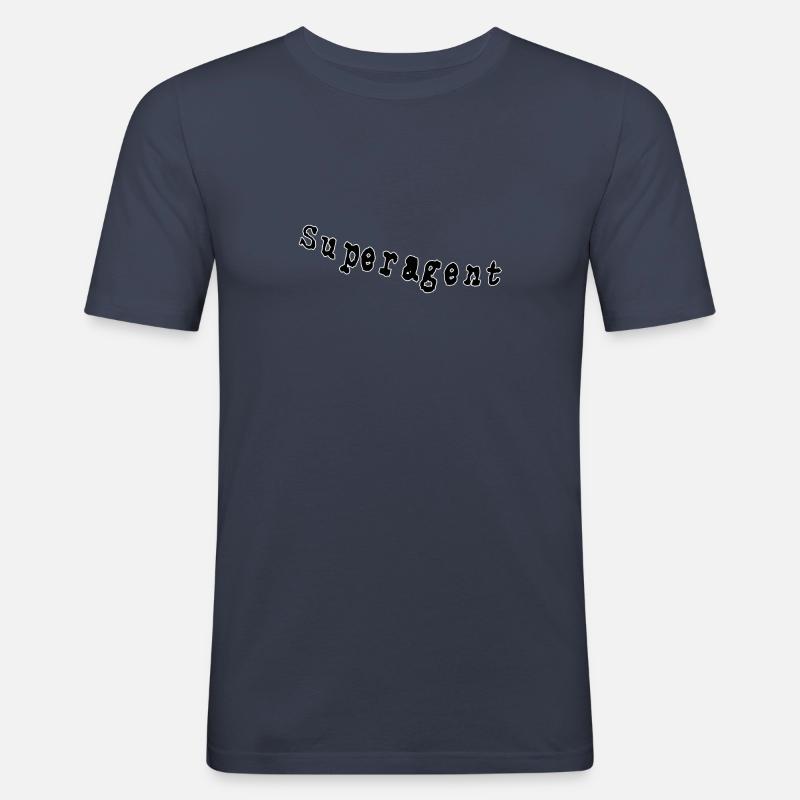 Superagent - Männer Slim Fit T-Shirt - Navy