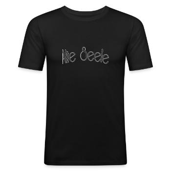 Alte Seele - Männer Slim Fit T-Shirt - Schwarz - Vorne - Nik (191cm)
