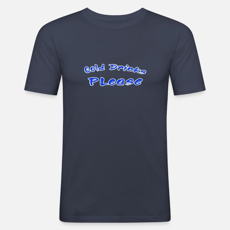 Cold drinks please - Men's Slim Fit T-Shirt - navy