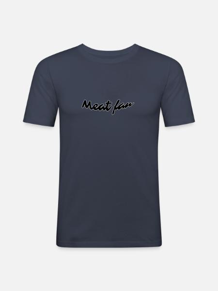 Éventail de viande - T-shirt près du corps Homme - bleu marine