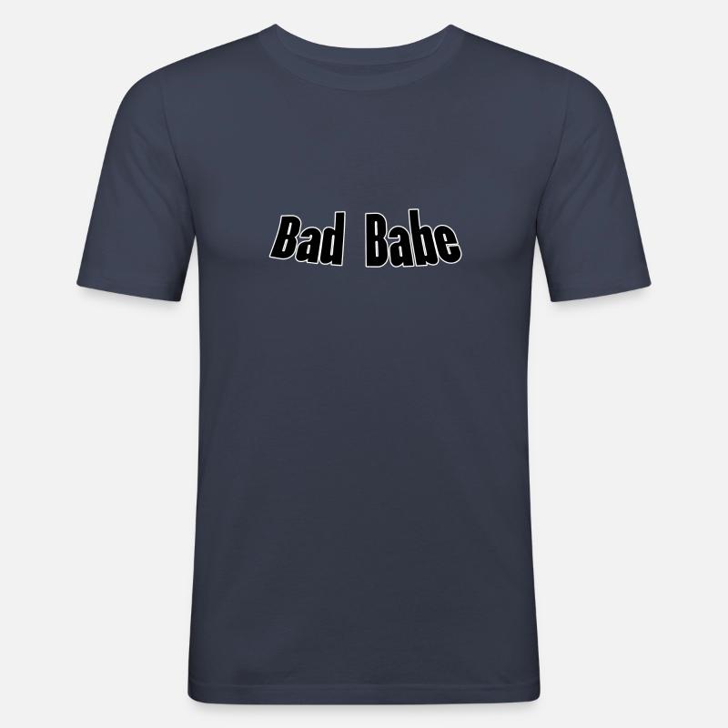 Bad babe - Männer Slim Fit T-Shirt - Navy