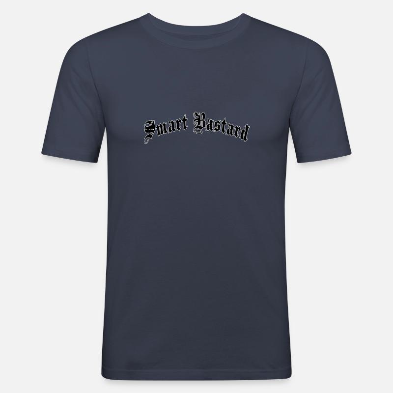 Smart bastard - Männer Slim Fit T-Shirt - Navy