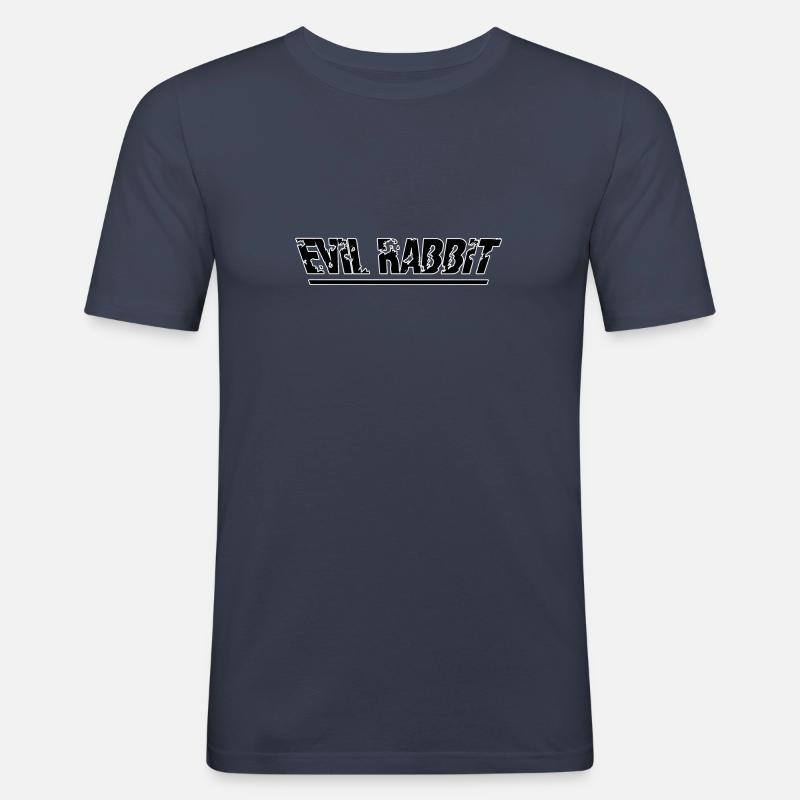 Evil rabbit - Männer Slim Fit T-Shirt - Navy