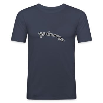 Bierbesorger - Männer Slim Fit T-Shirt - Navy - Vorne - Nik (191cm)
