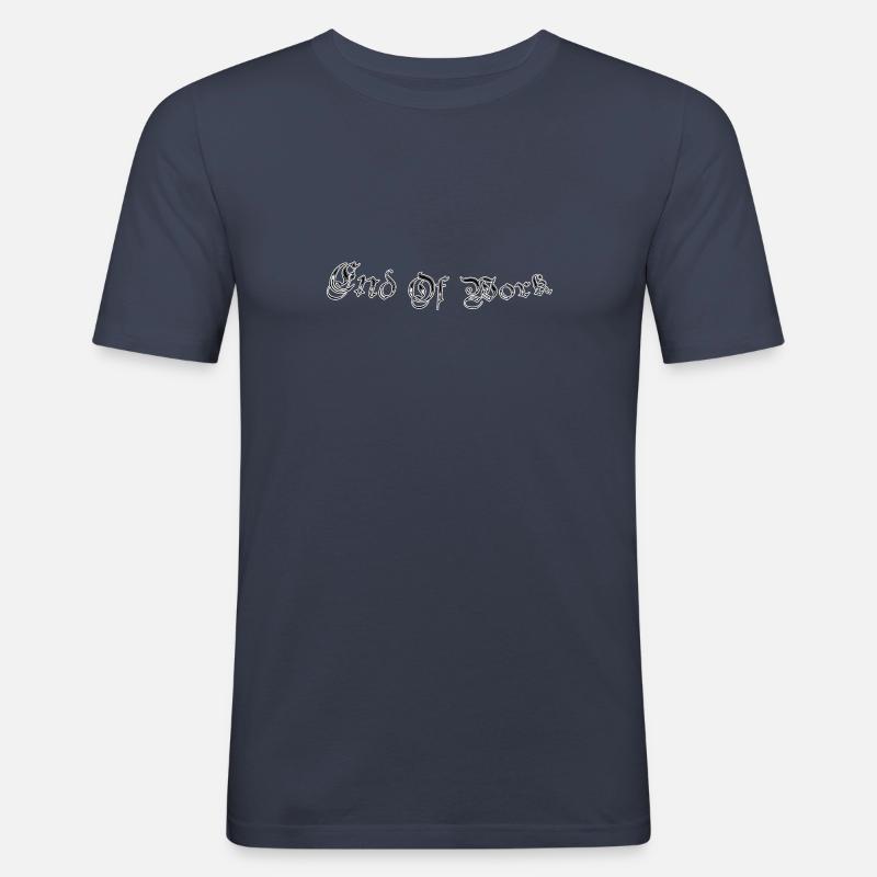End of work - Männer Slim Fit T-Shirt - Navy