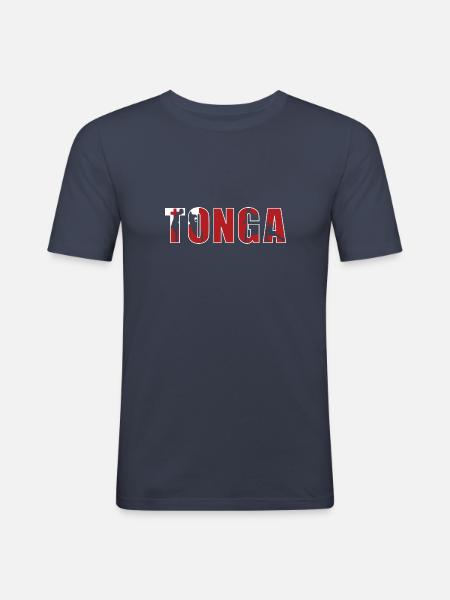 Tonga Rugby - Men's Slim Fit T-Shirt - navy
