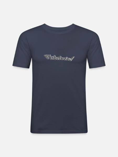 Wirbelwind - Männer Slim Fit T-Shirt - Navy