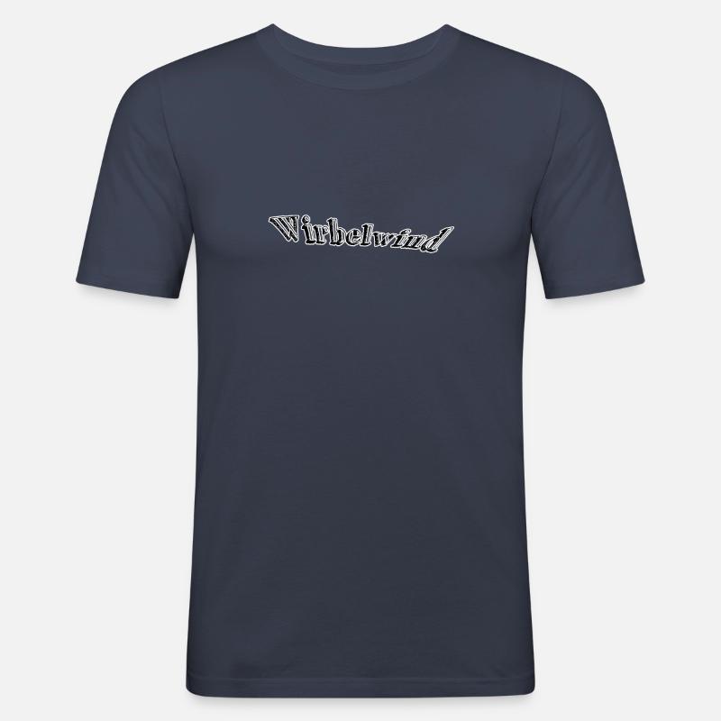Wirbelwind - Männer Slim Fit T-Shirt - Navy