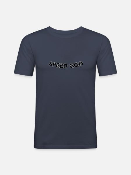 Speed god - Men's Slim Fit T-Shirt - navy