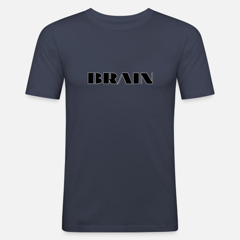 Brain - Men's Slim Fit T-Shirt - navy