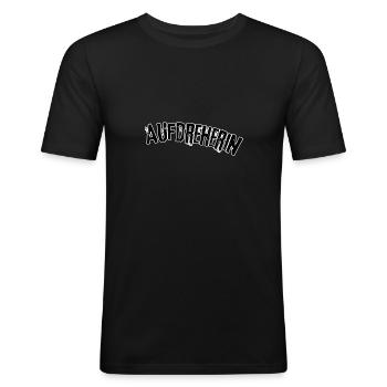 Aufdreherin - Männer Slim Fit T-Shirt - Schwarz - Vorne - Nik (191cm)