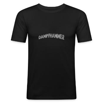 Marteau à vapeur - T-shirt près du corps Homme - noir - Devant - Nik (191cm)