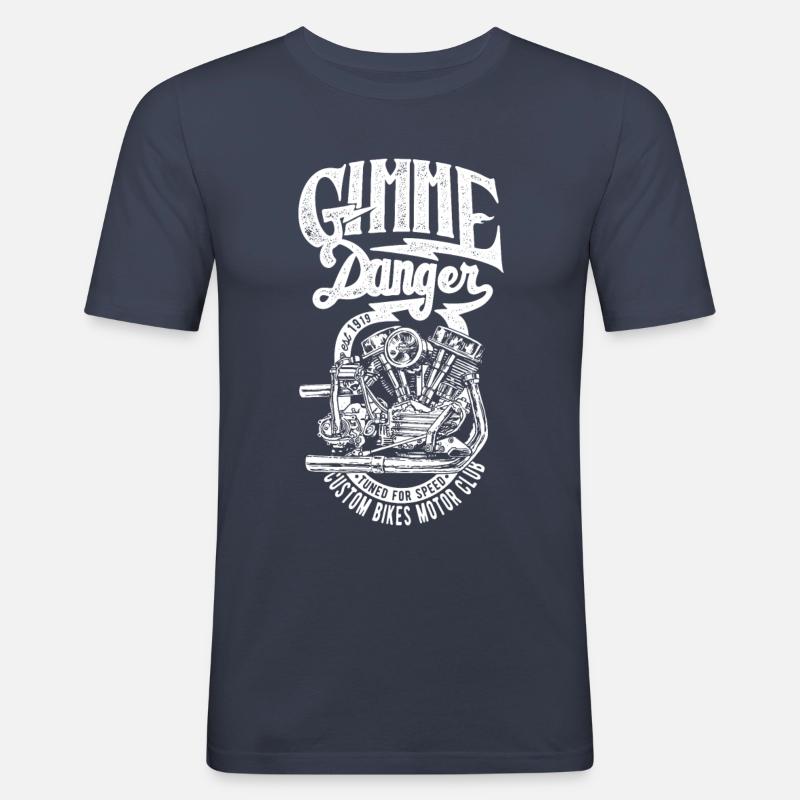 Gimme Danger - Männer Slim Fit T-Shirt - Navy