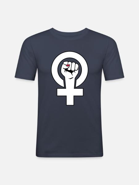 Feminist - feminist - Men's Slim Fit T-Shirt - navy